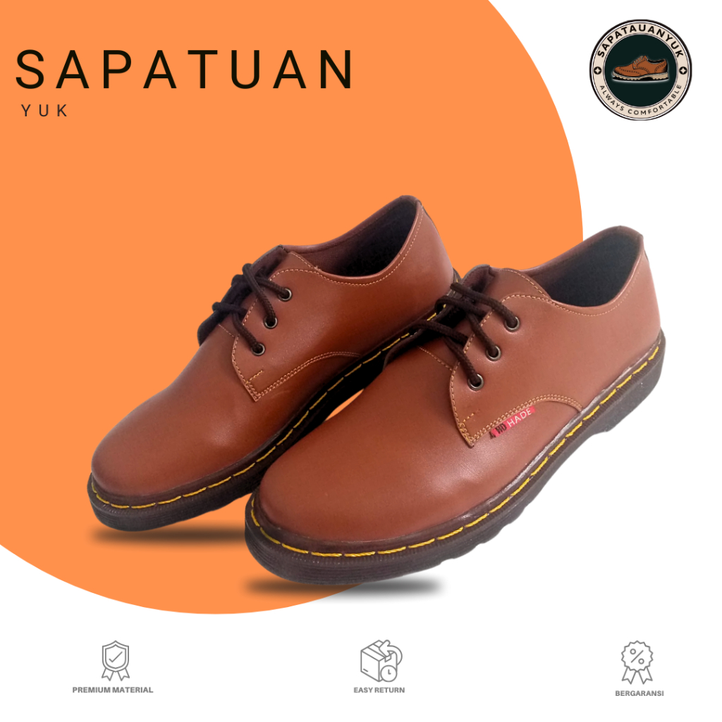 SEPATU HADE LOW BOOTS 3 HOLE WHITE OUTSOLE KASUAL PRIA DAN WANITA