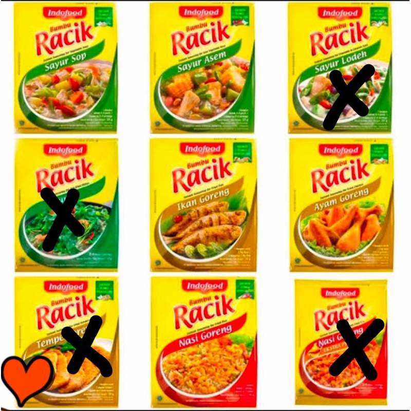 

LIVE EXTRA -ANEKA BUMBU RACIK INSTAN 1 RWNCENG ISI 10 SACHET