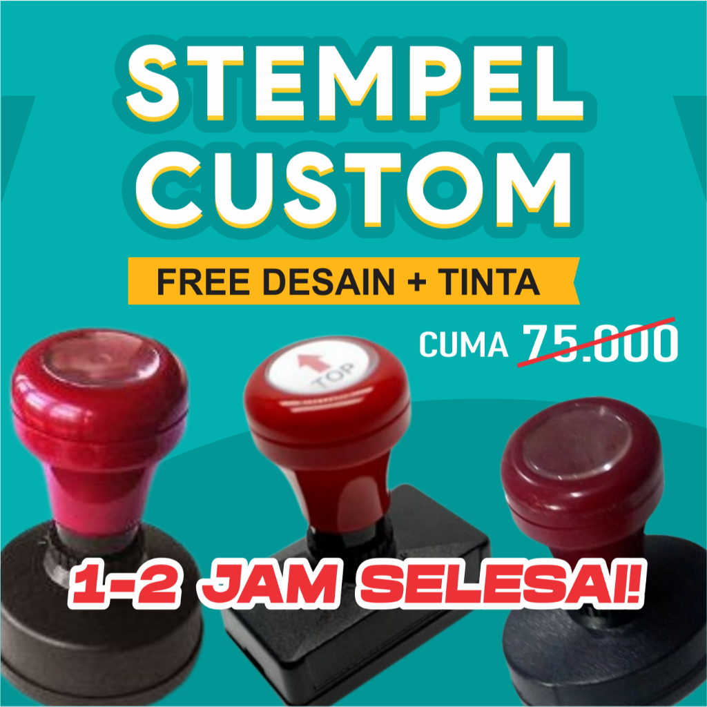 

[EXPRESS] Stempel Stampel Stamp CAP Flash Otomatis Tinta - Tanpa Bantalan - High Quality Original - FREE DESAIN