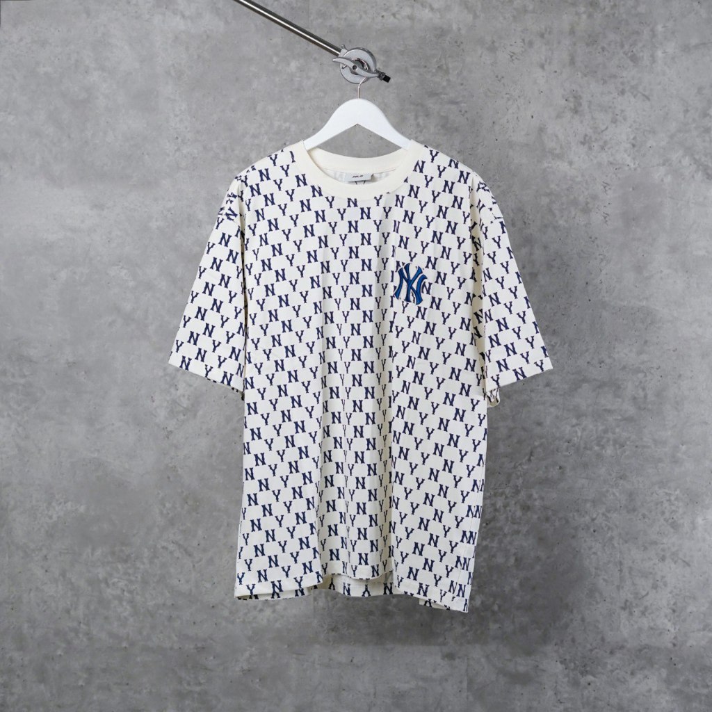 Kaos MLB NY MONOGRAM NAVY WHITE TSHIRT 100% ORIGINAL