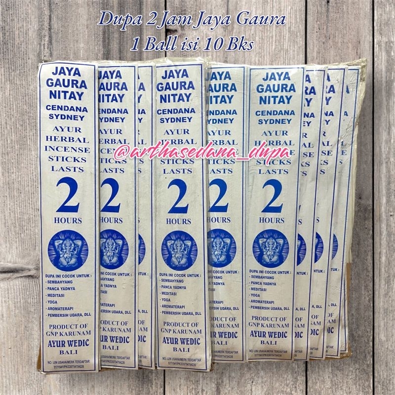 DUPA / HIO AROMATHERAPI HARUM MURAH TERLARIS. DUPA 2 JAM JAYA GAURA PER BUNGKUS