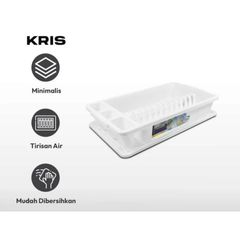 Ace Stora Rak Piring Plastik - Putih