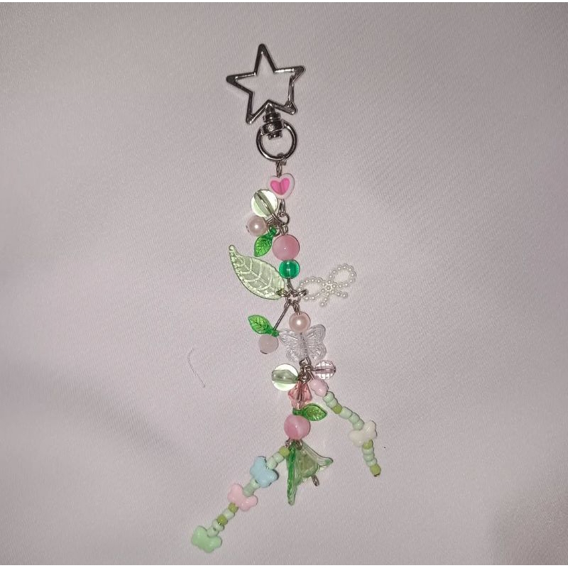 bag chaem floral | charm hp kunci tas floral bunga aesthetic korea fairy