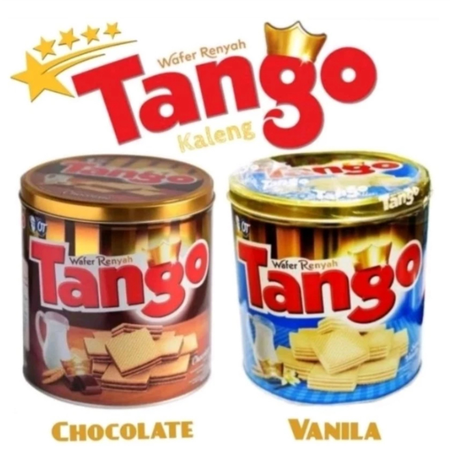 

Tango Wafer Kaleng 240g - Wafer Kaleng Tango Renyah Rasa Cokelat dan Vanila