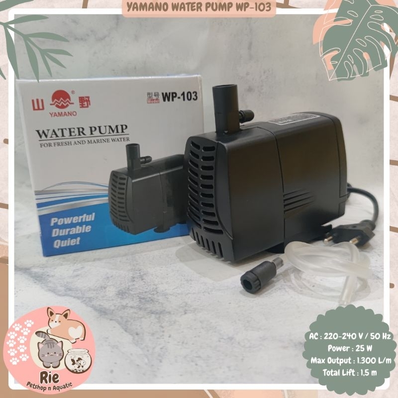 Yamano WP-103 Mesin Pompa Celup Aquarium - Yamano Water Pump WP103