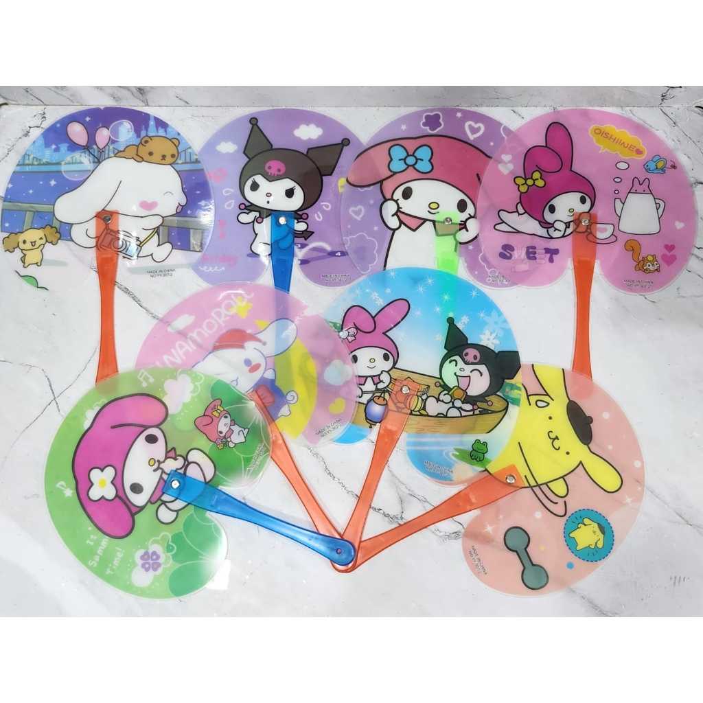 Kipas Tangan Kipas Tangan Bulat Motif Cartoon Lucu Kipas Tangan Lipat Mini Motif Kartun Lucu