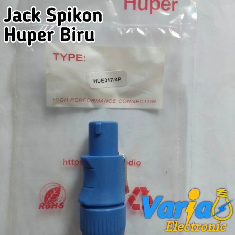 Jack Spikon Huper / Jek Speakon Huper 4pin Biru Original