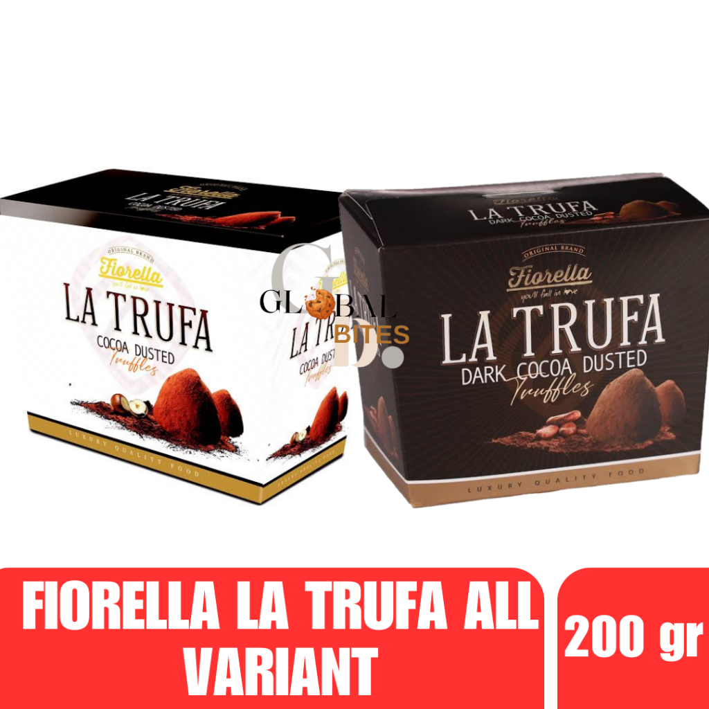 

Fiorella La Trufa Dark Cocoa Dusted Chocolate 200gr Cokelat Truffles