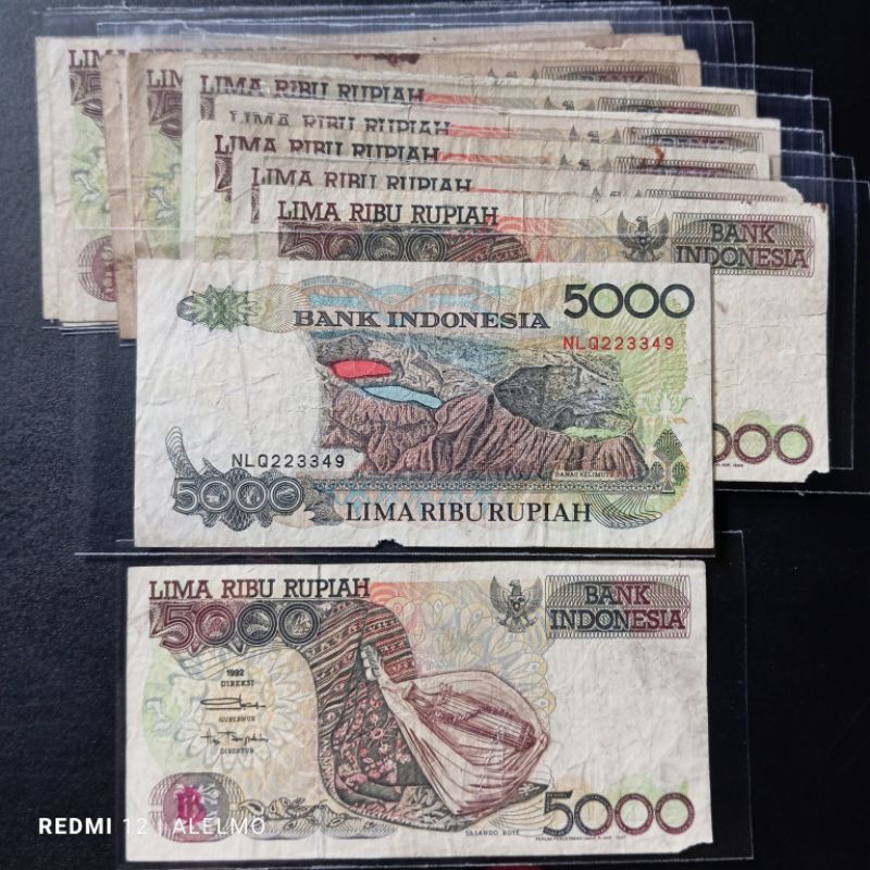 5000 rupiah uang kertas sasando tahun 1992