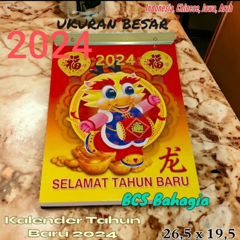 

Kalender Sobek Ukuran Sedang Tahun Baru 2024 Shio Naga Imlek Cina Jawa Arab / Calendar Robek Tanggalan Chinese Terbaru Lokal Mandarin Indonesia Size Medium Isi 366 Lembar Bagus