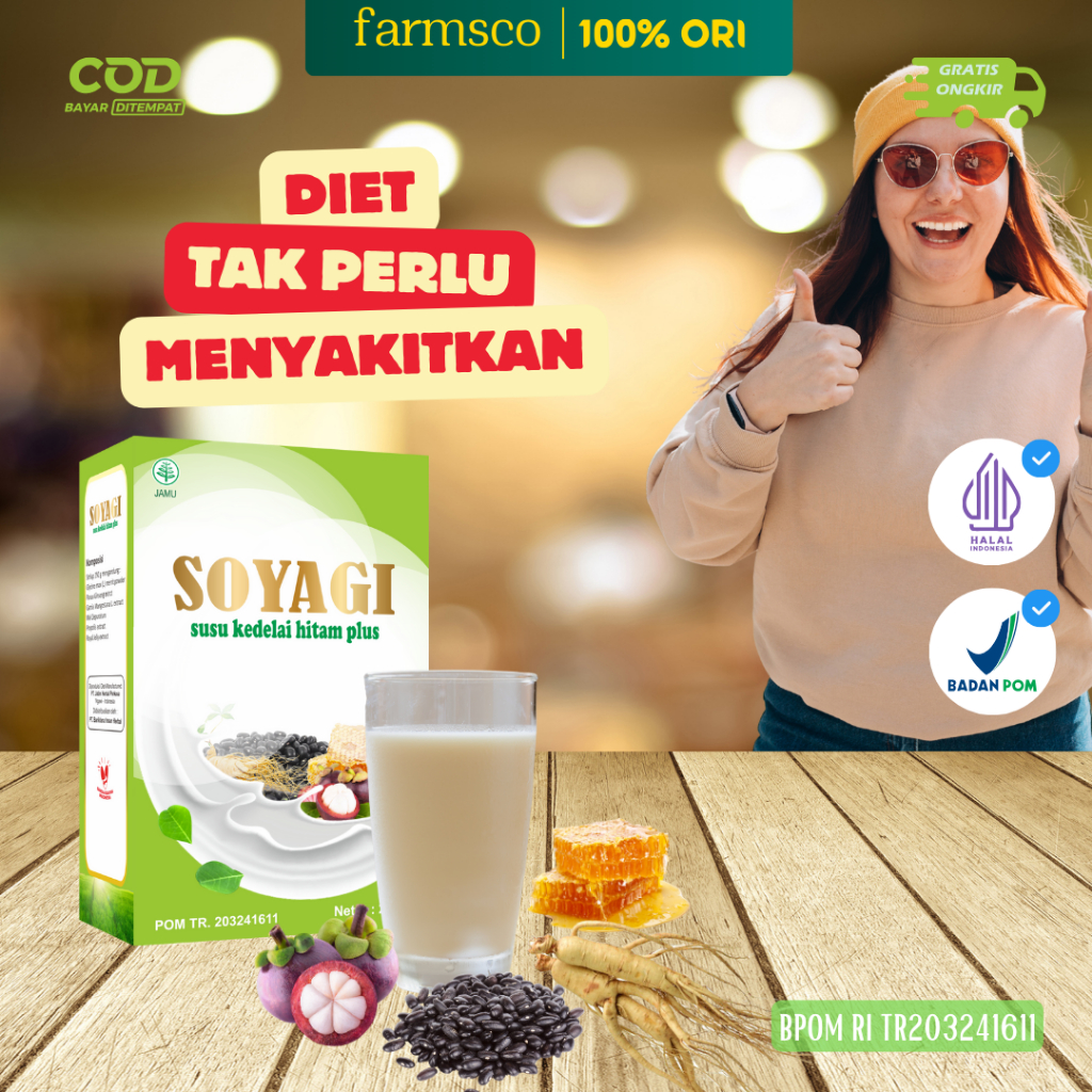 

Soyagi Minuman Susu Kedelai Hitam Plus Extrak Kulit Manggis, Ginseng, Madu, Propolis dan Royal Jelly