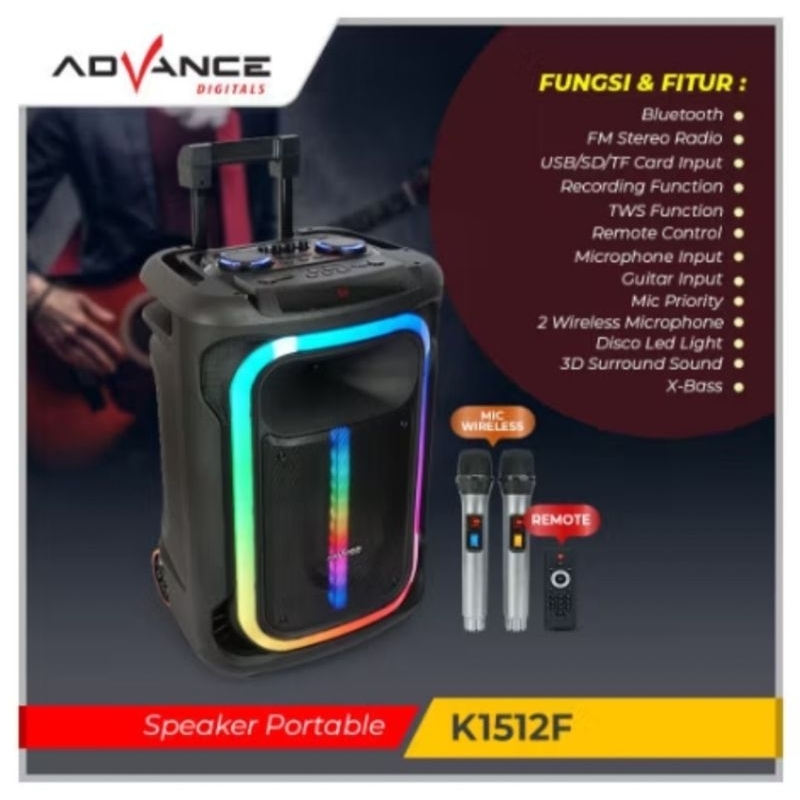 SPEAKER PORTABLE ADVANCE K1512-F