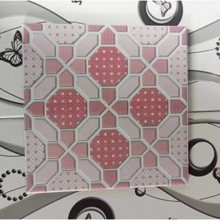 KERAMIK LANTAI KAMAR MANDI UKURAN 25X25 | UNO KENTA PINK 25X25