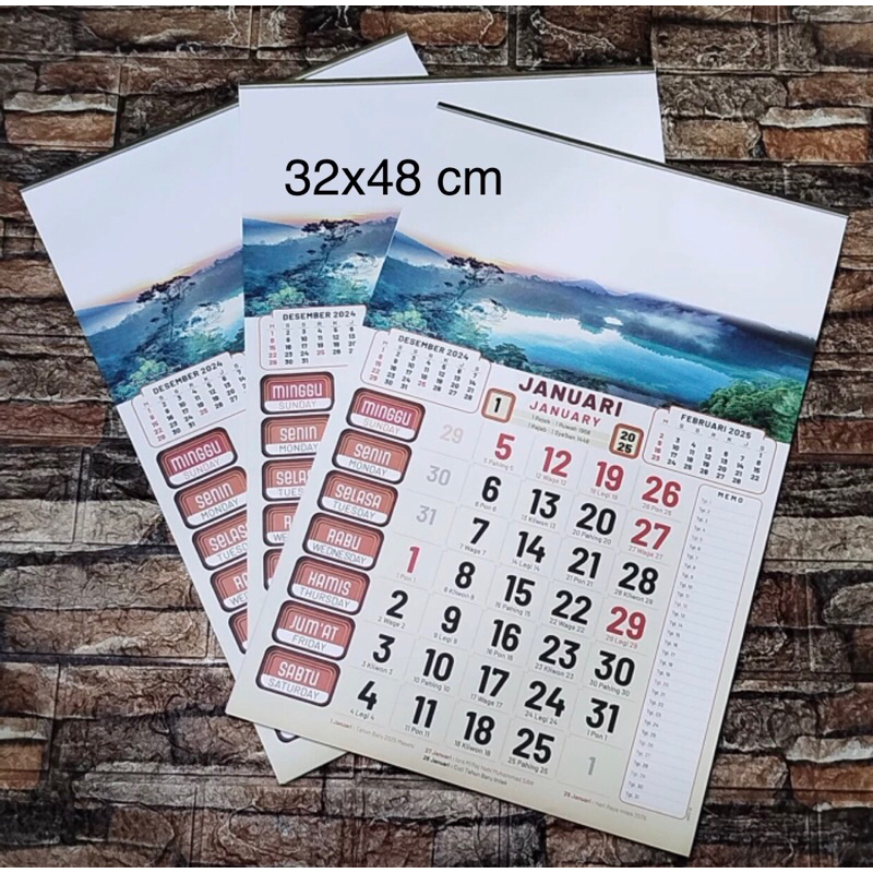 

KALENDER KERJA MEDIUM 2025 WARNA GAMBAR PEMANDANGAN