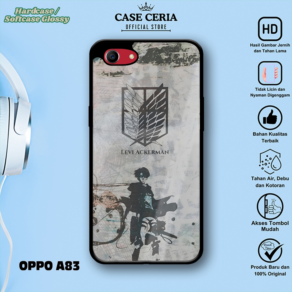 Case Oppo A83 - Casing Oppo A83 Anime AOT - Silikon Case Oppo A83 – Softcase Pro Camera Oppo A83