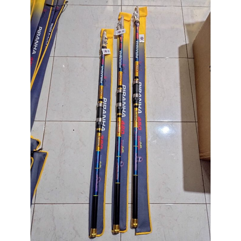 Joran Surf Katana piranha bahan carbon ring sudah fuji