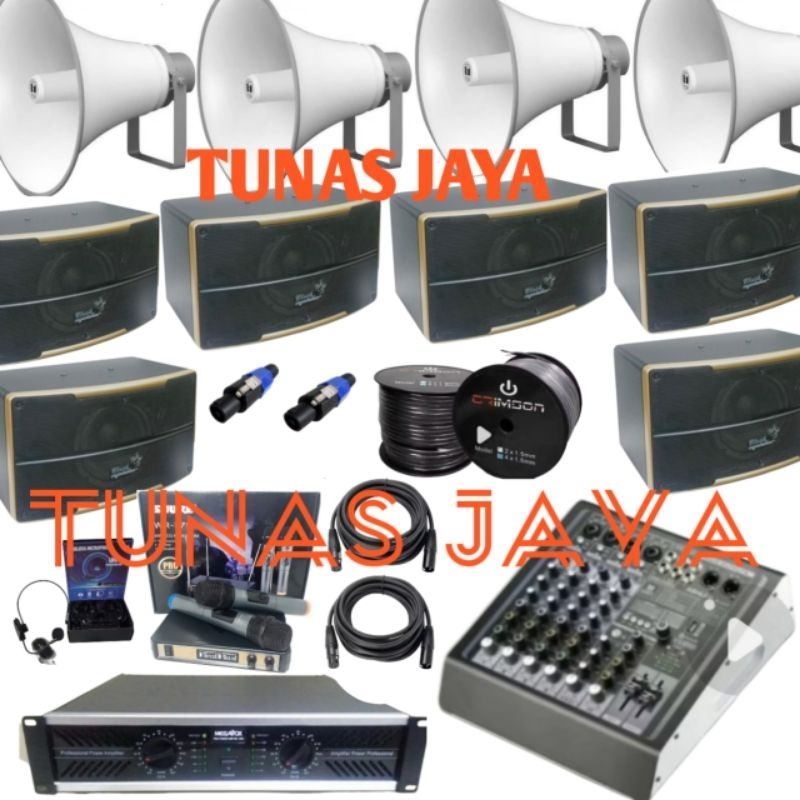 PAKET TOA MASJID DAN MUSHOLAH PAKET POWER MIXER PLUS 10 SPEAKER