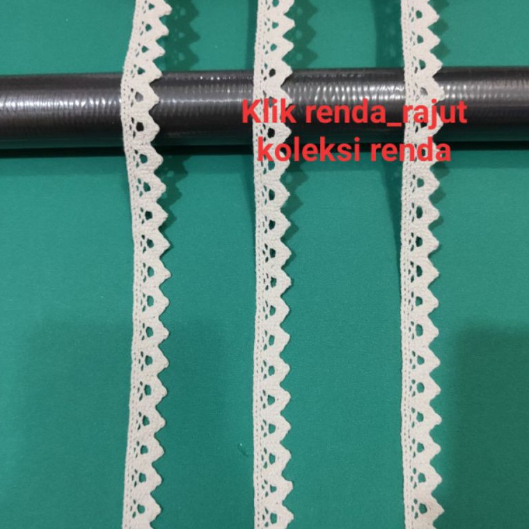 LANGSUNGKIRIM Renda rajut lebar 15cm renda kait lebar 15cm isi 2yard