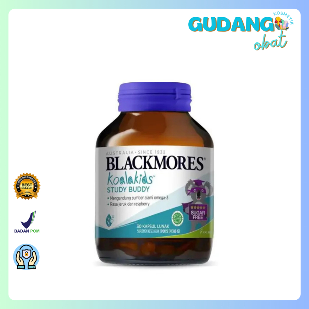 BlackMores Koala Kids Study Buddy 30s - DHA Anak, Omega 3 Anak, Perkembangan Otak Anak