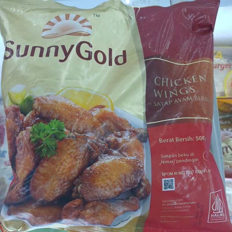 

SUNNY GOLD CHICKEN WINGS SAYAP AYAM BERBUMBU 500 GRAM