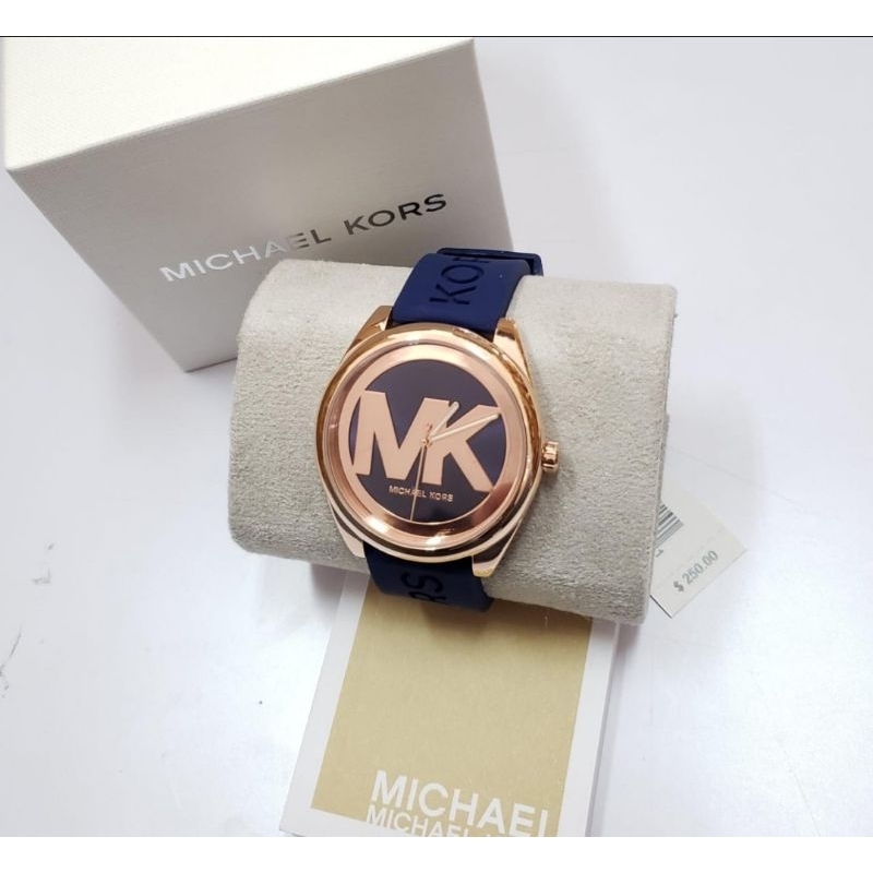 Ready MK7140 watch Jan silicon navy. rosegold, 40mm