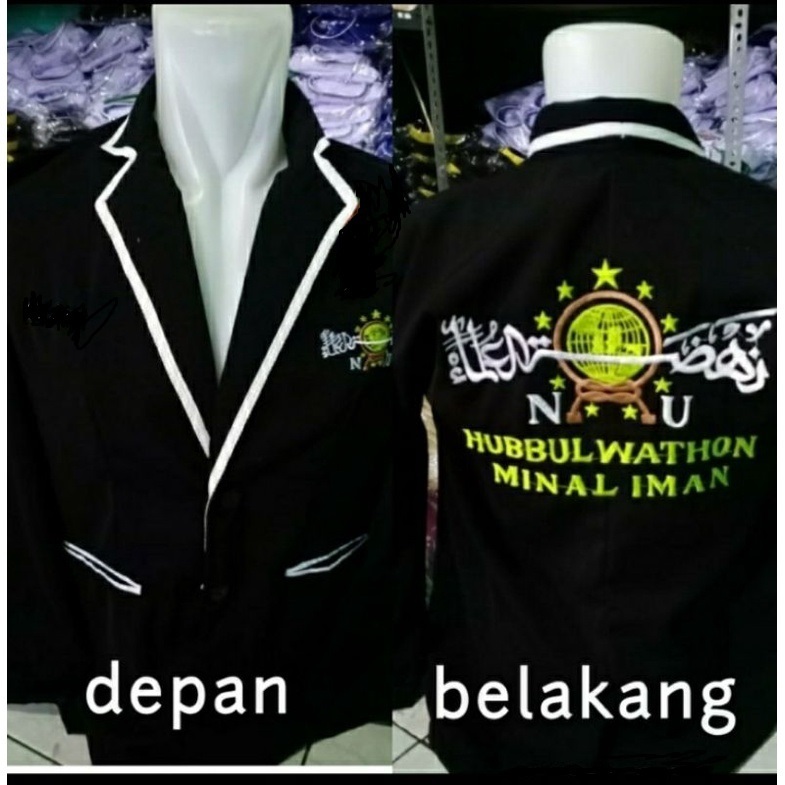 Jas almamater hiam NU II jas hitam NU II jas pesantren sekolah kampus