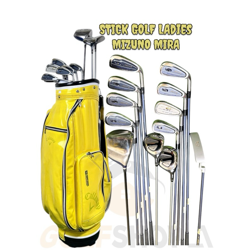 Stick Golf Ladies Mizuno Mira Shaft Graphite Flek Ladies Second Original Fullset Bag Golf Set Stick 