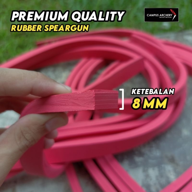 KARET SPEARGUN 8MM PIPIH / KARET PANAH IKAN GEPENG 8MM RUBBERBAND SPEARFISHING BEST SELLER