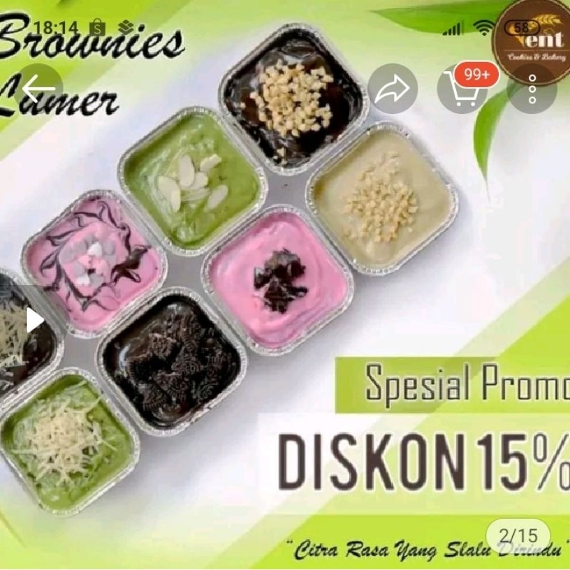 

BROWNIES LUMER | DISSERT MURAH 120 ML