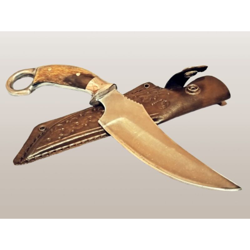 kerambit pisau skinner HSS pisau berburu premium peralatan survival pisau camping