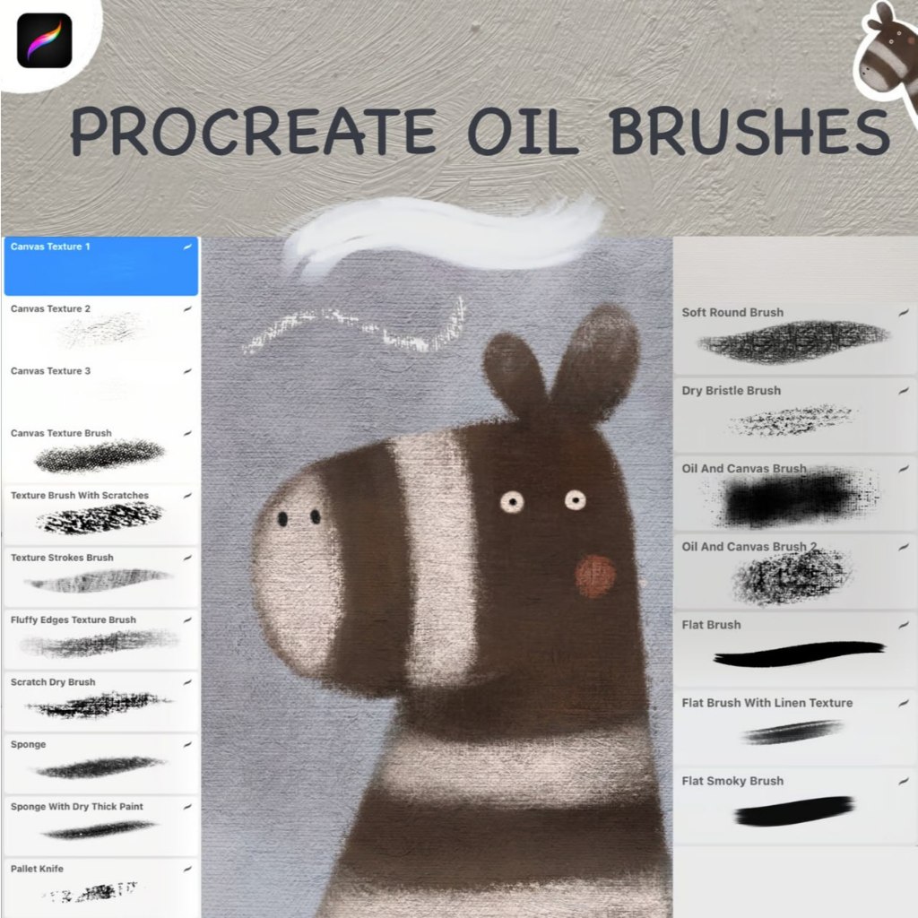Procreate Brush - Procreate Oil Brushes