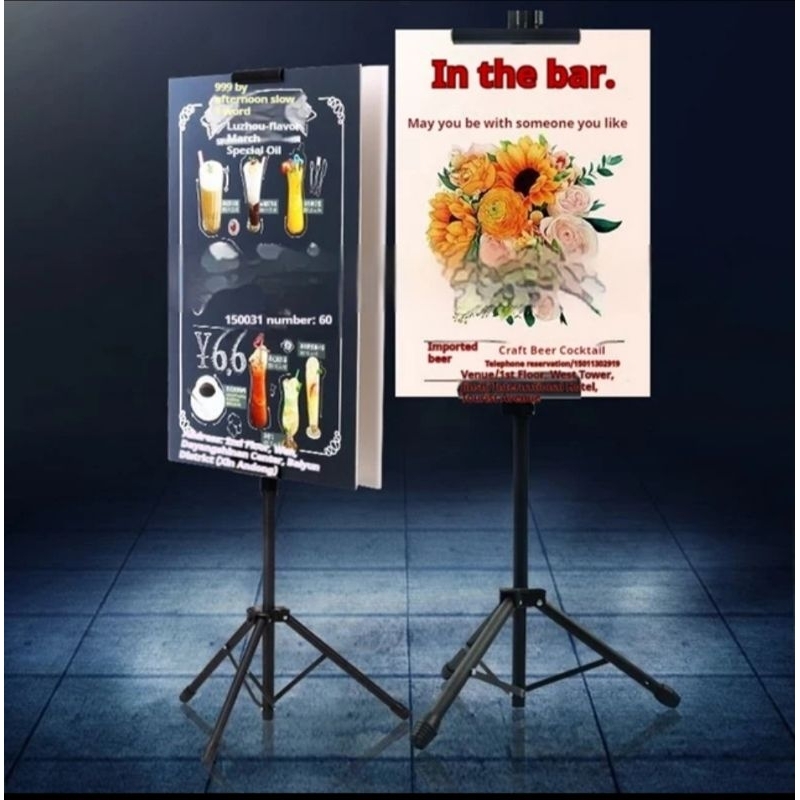 

Stand Poster Display 2 Sisi Besi Hitam