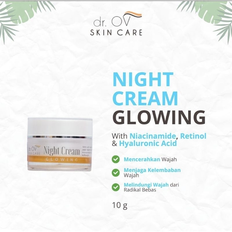 Cream Whitening dr. Ov, Night Cream BPOM