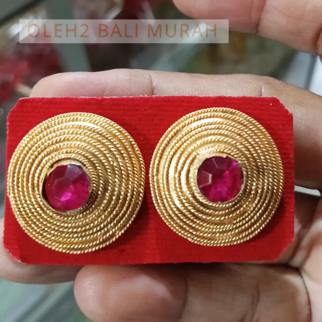 Subeng/Anting-anting/Giwang Tari Bali Perak Semprot Emas