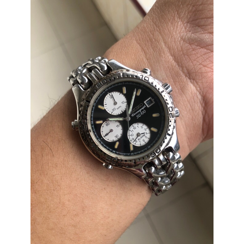 jam seiko panda quartz original rare item