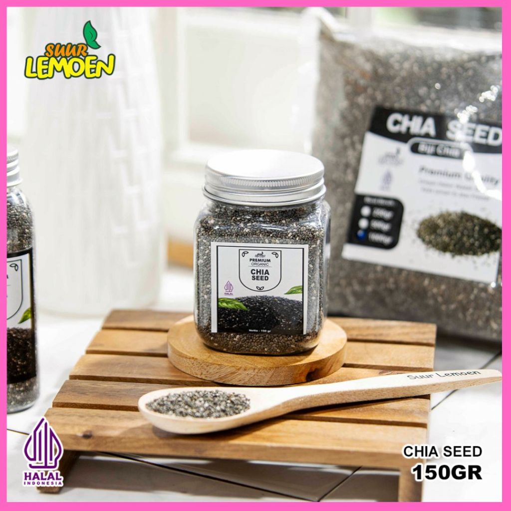 

Chia Seed Organik 150 gram / Biji Black Chia Seeds 100% Asli Premium Untuk Diet JSR By Suur Lemoen