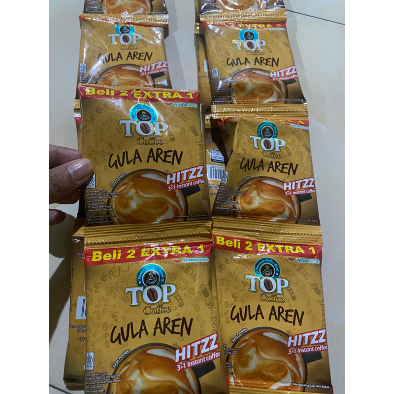 

top coffe gula aren renceng isi 15 pcs x 22gr BELI 2 sachet GRATIS 1 sachet