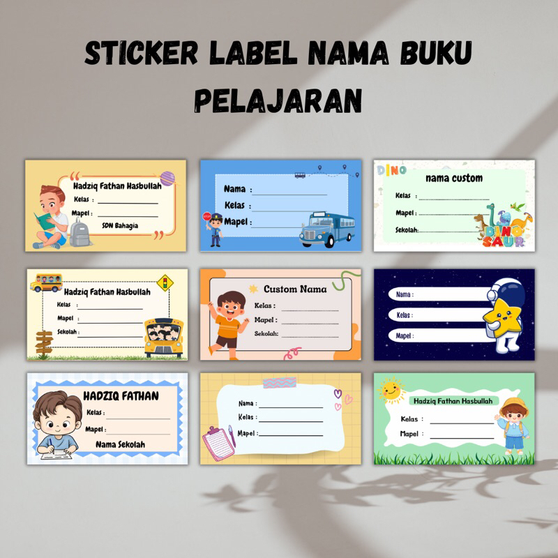 

Sticker Label Nama Buku Pelajaran