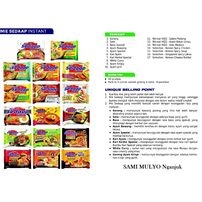 

GROSIR MIE SEDAAP INSTANT toko sami mulyo