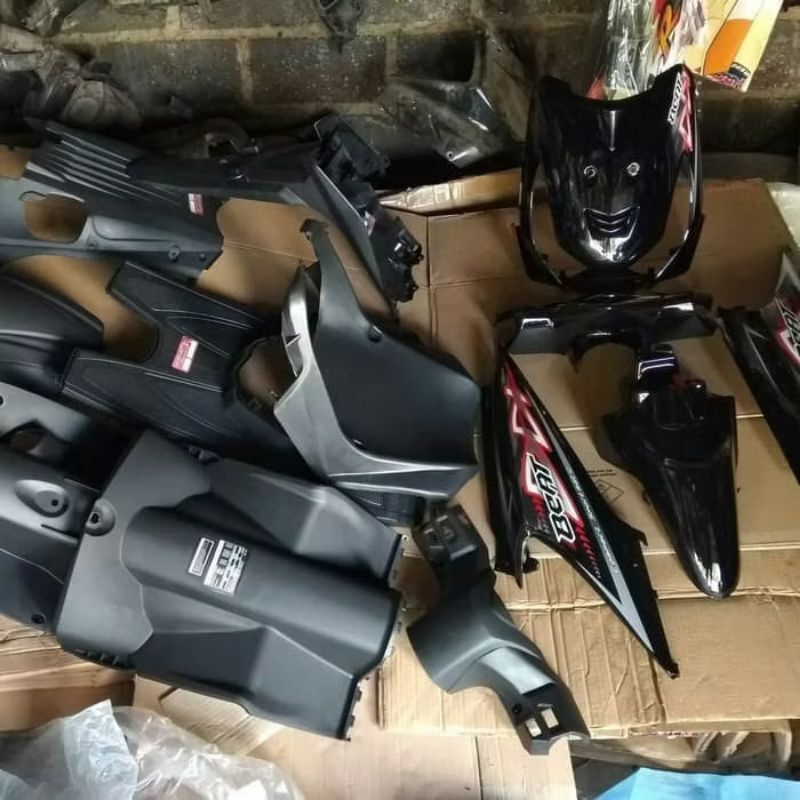 Cover body honda beat karbu 2008-2012 full set hitam