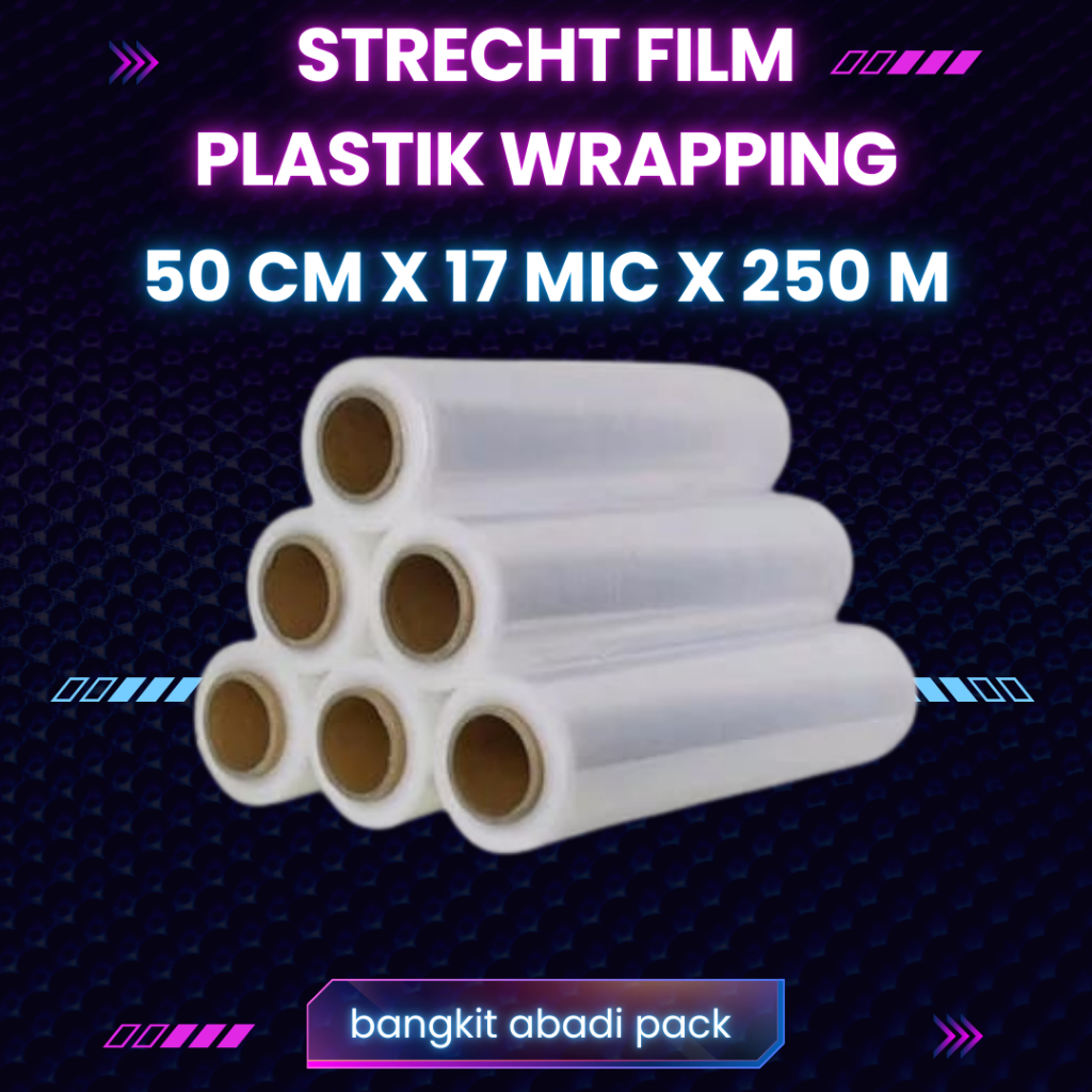

Plastik Wrapping Stretch Film Bening 50 cm x 17 mic 250 m