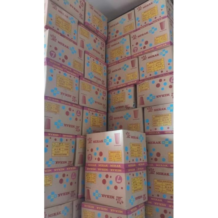 [Karton] Cup 14oz, 16oz, 18oz dan 22oz Oval 7 gram MERAK isi 20 slop (1000pcs)