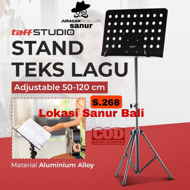 Stand book Stand Partitur Sheet Musik- Stand Lirik  stand Alquran TaffSTUDIO max tinggi 120cm