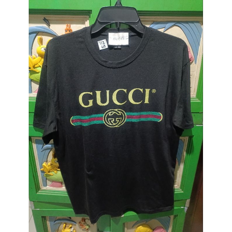 kaos atasan thrift oblong brand Gucci bekas second preloved