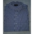 Kemeja Kerja / Kemeja Pria Cole Lengan Pendek Putih Biru Garis