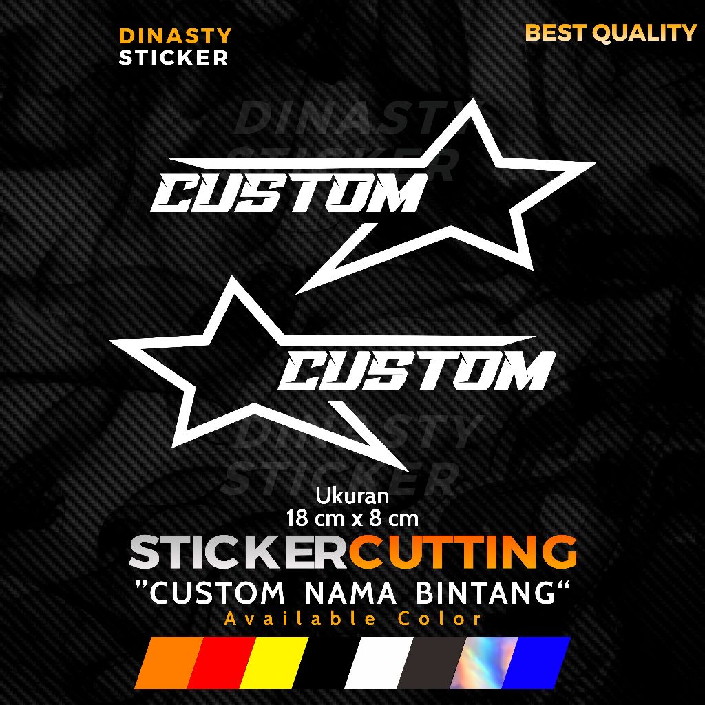 STICKER STIKER CUTTING CUSTOM NAMA BINTANG AESTHETIC VIRAL | BODY MOTOR MATIC BEAT VARIO PCX NMAX SU