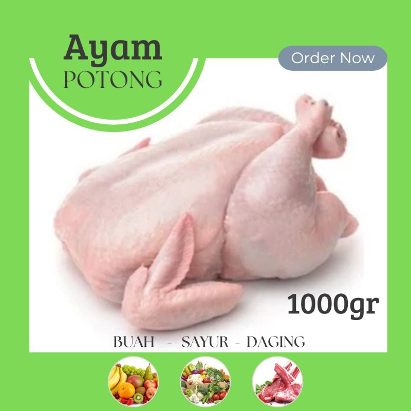 

ayam karkas boiler/ ayam potong berat 900gr-1000gr