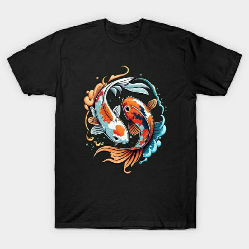 KAOS IKAN KOI // KAOS MOTIF KOI //KAOS PECINTA IKAN KOI