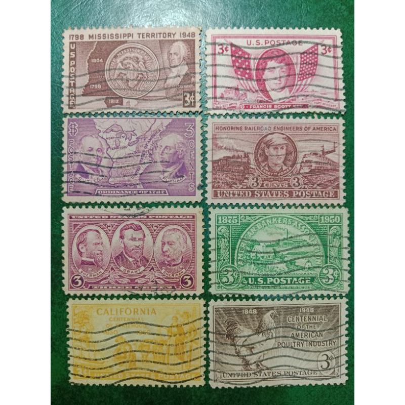 

Prangko USA 8 Pcs Campur Tahun 1936 s/d 1950 USED