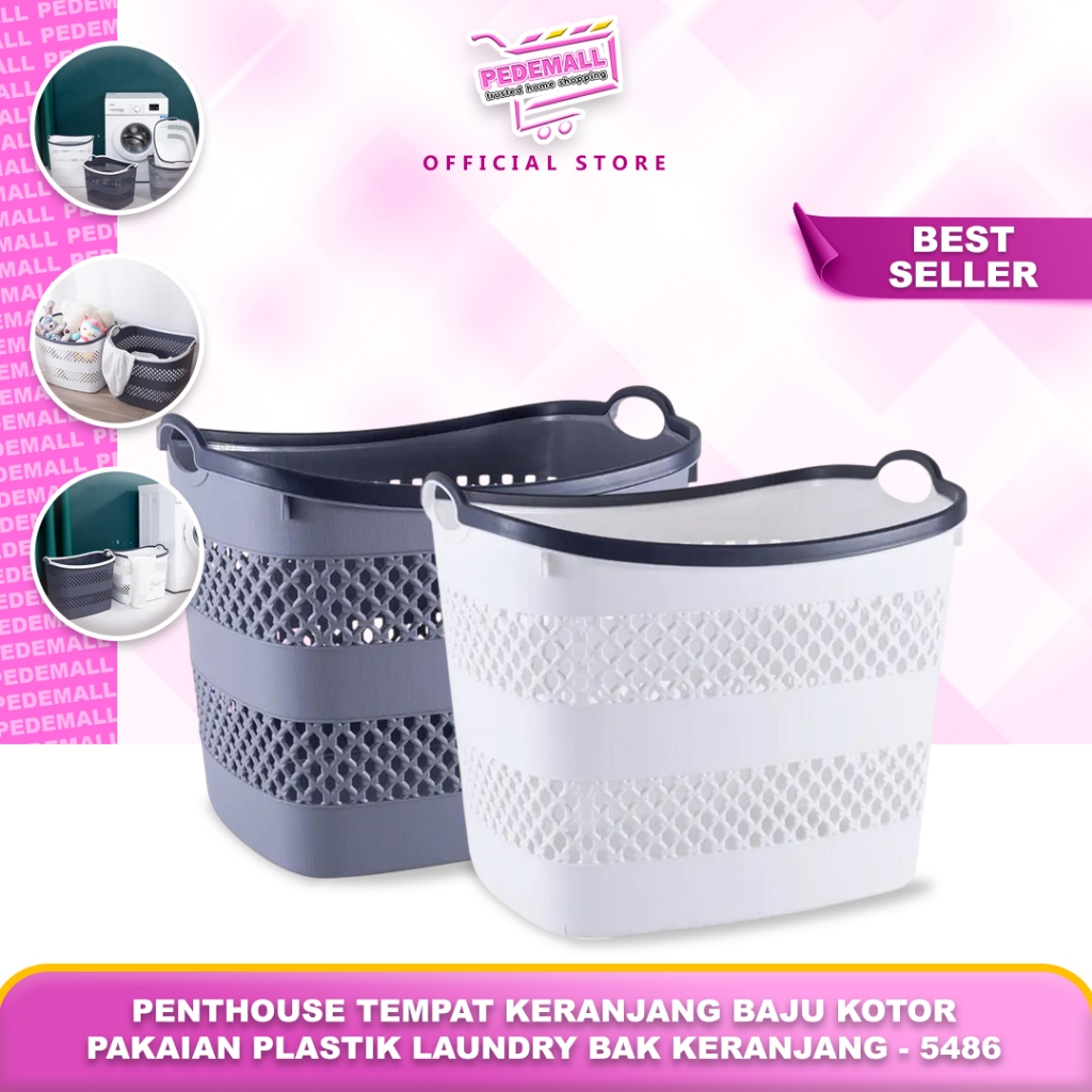 Penthouse Tempat Keranjang Baju Kotor Pakaian Plastik Laundry Bak Keranjang - 5486